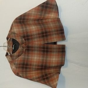 Plaid Capelet Size Medium